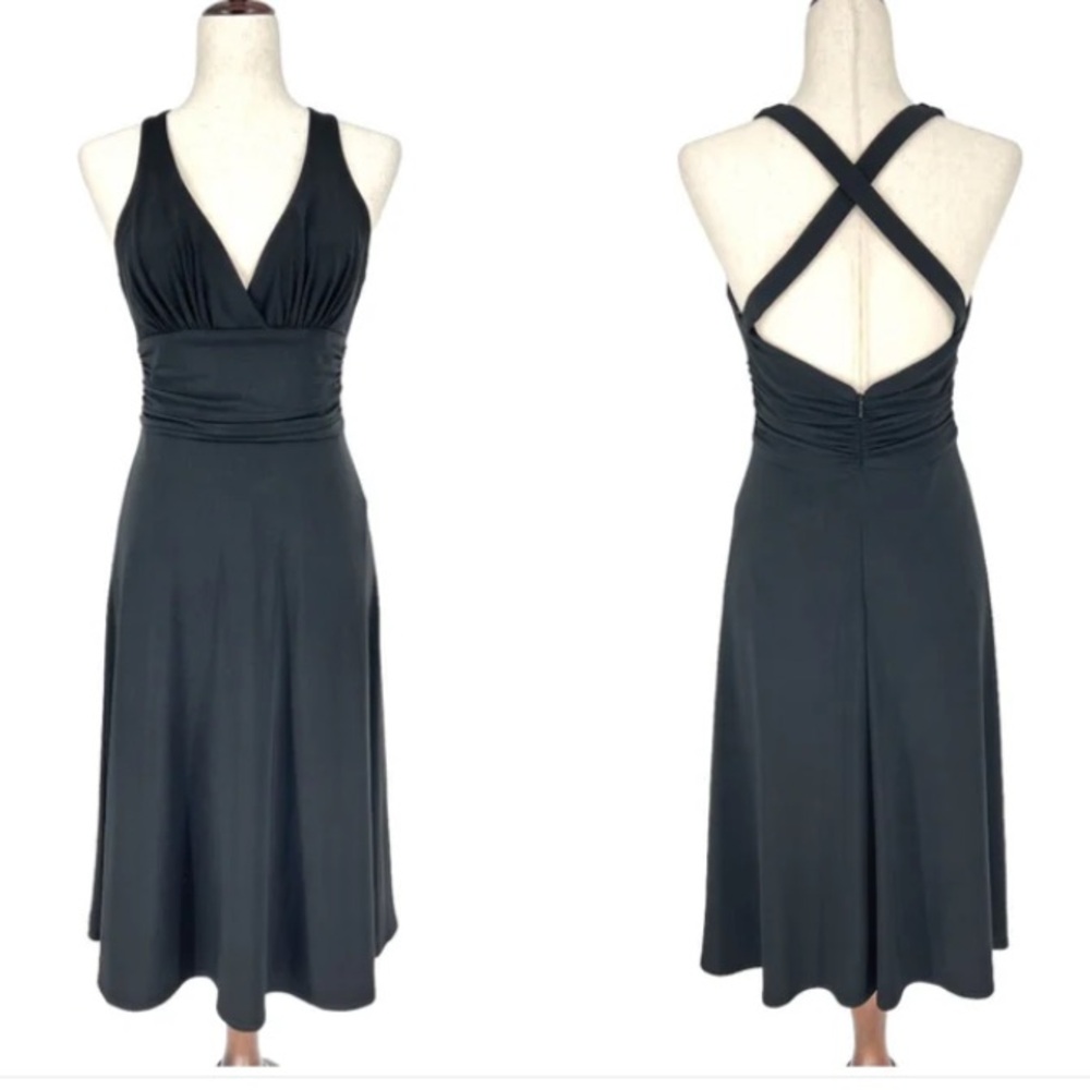Laundry by Shelli Segal back cross strap dress